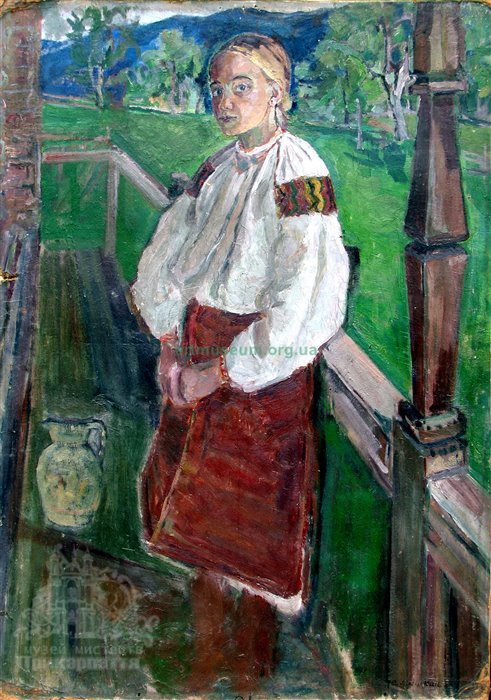 Ольга Плешкан (1898–1985) «Портрет дівчини» - artmuseum.org.ua